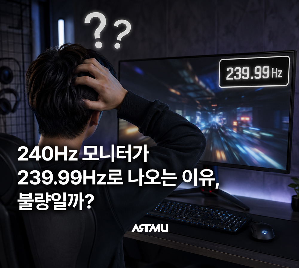 240Hz인데 239.99Hz로 표시된다면? 주사율 설정 확인 방법
